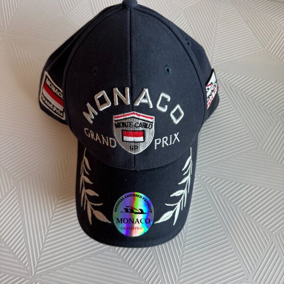 MONACO Grand Prix Hat Strapback Baseball Blue Cap Retro Dad Trucker - Picture 4 of 10